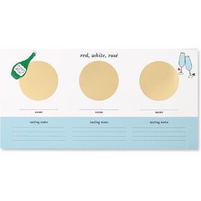 Kate Spade New York 25 Count Wine Tasting 6x 12 Notes Sheets, Red, White, Rosé Bridal in Saudi Arabia