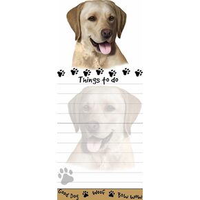 "Yellow Labrador Magnetic List Pads" Uniquely Shaped Sticky Notepad Measures 8.5 by 3.5 Inches in Saudi Arabia
