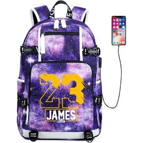Basketball Player 23 Multifunction Backpack Travel Student Backpack Fans Bookbag For Men Women (A)