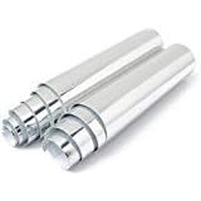 12"x78" Silver Metallic Self-Adhesive Car Sticker Wrap Cover Chrome Vinyl Film Decal