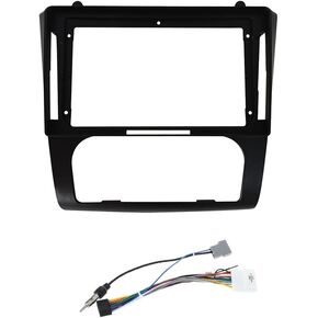 9'' Car Radio Stereo Fascia Frame Panel Trim with Power Harness Loom for 2008-2012 Nissan Teana Altima Auto A/C