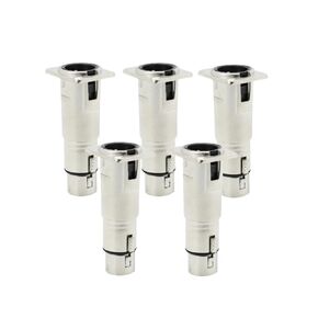 5X Neu Trik XLR Connector D Patch Panel Mountin XLR Male to XLR Female Feed/Pass Thru Connector Adapters