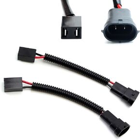 iJDMTOY H11 (M) to H7 (F) Adapters Connectors Wires, Compatible with Automtive Driving Light, Running/DRL, Fog Light, Retrofit, Off-Road Lighting, etc
