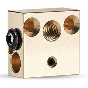 Ender 3 Heat Block, Updated High Temperature CR-10 Plated Copper Heater Block Use for MK8 Extruder All Metal Hotend Ender 3 V2 Ender 3 Pro Ender 5 Pro CR10 S4 S5 3D Printer Extruder (Copper)