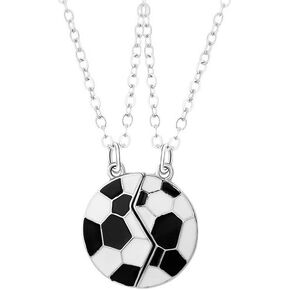 2 قطعة كرة القدم قلادة قلادة أفضل الأصدقاء مطابقة المغناطيسي BFF قلادة مجموعة لطيف الكرتون كرة القدم الصداقة لصق قلادة ل 2 سلسلة قابلة للتعديل الرياضة مروحة لاعب سحر مجوهرات هدايا للبنين بنات in Kuwait