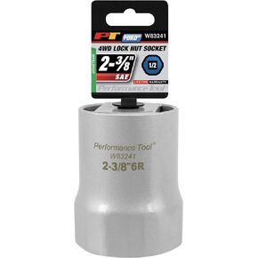 Performance Tool W83241 1/2 Drive Rounded Lock Nut Socket, 2-3/8-Inch Used on Ford Explorer, Ranger and Bronco II with Automatic Hubs
