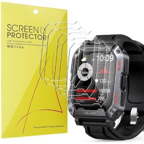 Compatible for ALKAI Smart Watch Screen Protector, [6 Pack] Full Coverage TPU Clear Film Compatible for ALKAI N27 2.02" Smart Watch (6 Pack)