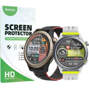 متوافق مع واقي شاشة الساعة الذكية Amazfit Cheetah Pro/Cheetah Round SmartWatch (3 عبوات) تغطية كاملة HD PET Film in Kuwait