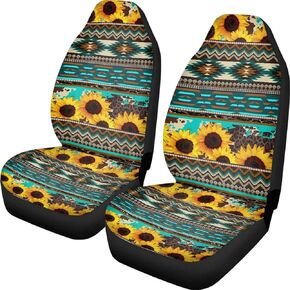 PZZ Basset Hound Dog Print Front Seat Covers Set of 2,Vehicle Seat Protector Car Mat Covers, Fit Most Vehicle, Cars, Sedan, Trucks, SUV, Van