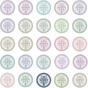 600PCS St Benedict Medal Stickers,Catholic Stickers,St Benedict Medal Rewards Stickers Adults Students Teachers,Catholic Accessories,Catholic Gift(1 inch)