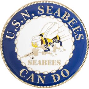 United States Navy USN Seabees Can Do Challenge Coin in Saudi Arabia