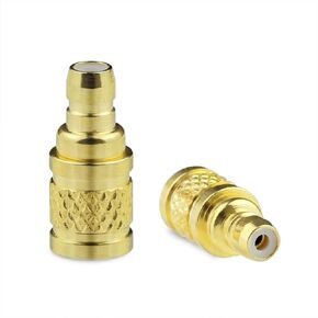 okcsc 0.78/0.75 Dual Pin Male to MMCX Female Headphone Adapter Integrated Injection molding Work for KZ AS10 zst TRN v80 x6 um3x w4r um18 ue11 1964 IM2 Gold & Black