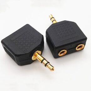 3.5mm Headphone Y Splitter, 1 Male to 2 Female Audio Jacks, Ideal for All Media Players & Audio Devices with 3.5 mm Port (2 Pack)