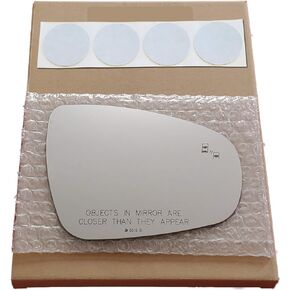 Mirror Glass Replacement + Adhesive Pads for 13-18 Lexus ES300h ES350, 13-20 GS350, 14-20 IS350, GS F, GS450h, IS300, LS460 Passenger Side - Blind Spot (2013 2014 2015 2016 2017 2018 2019 2020)