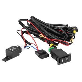 Fog Light Switch Wiring Kit, 12V 40A Universal Car LED Fog Light On/Off Switch Wiring Harness Relay Kit Car Lamp Modification