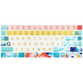 Keyboard Cover Skin for Apple iMac Wireless Magic Keyboard 2nd Gen (Model: A1644 MLA22LL/A) Without Numeric Keypad, Cute Silicone Skin Protector, Cute Bunny