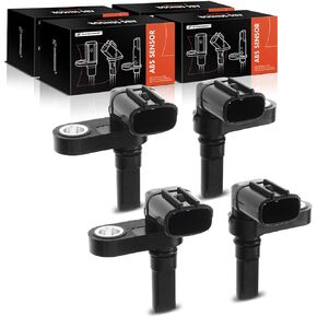 A-Premium Front and Rear ABS Wheel Speed Sensor Compatible with Toyota and Lexus Models - Tacoma 2005-2022, 4Runner 2003-2022, FJ Cruiser, Land Cruiser, GX460, GX470, LX570, LX600-4-PC Set