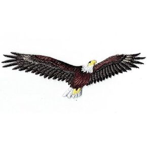 Soaring American Bald Eagle Embroidered Iron on Patch