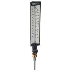 BX9140304 Adjustable Angle Industrial Thermometer, 9" case, 3.5" Aluminum stem, 0-160˚F