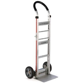 Magline FTA19E1AL Aluminum Straight Back Folding Hand Truck, No 19 Handle, Cushion Wheels, 500lbs Capacity, 49" Height, 16" Length x 18-1/2" Width