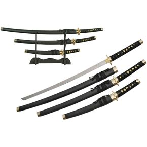 SZCO Supplies Black Samurai Sword Set