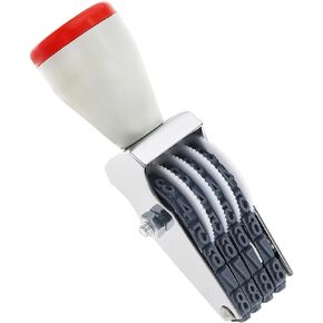 Create idea 4 Digits Adjustable Number Stamp Roller Symbol Office Date Stamp Digital Rubber Stamp Rubber Creative Rolling Wheel Stamp Gray Black