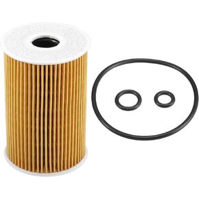 Motoforti Engine Oil Filter, for Volkswagen Passat 2.0L 2012-2015, Plastic, with Gasket, No.03L115562, Yellow, 1 Set