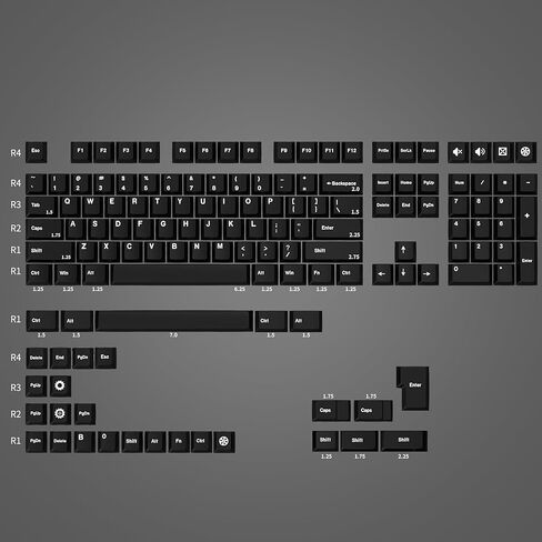 أغطية مفاتيح كلاسيكية باللون الأسود 137 بلون الكرز باللون الأبيض وصبغ التسامي الفاخر PBT مجموعة عالمية ذات طراز بسيط للوحة المفاتيح الميكانيكية غير الشفافة المتوافقة مع Cherry MX وGateron وKailh in Kuwait