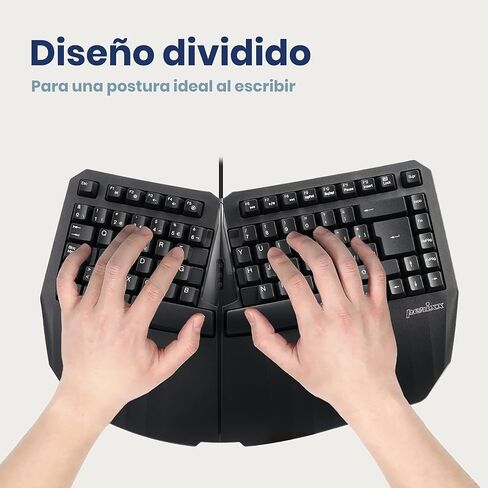 Perixx PERIBOARD-413B ES، لوحة مفاتيح سلكية مدمجة مريحة USB - 15.75x10.83x2.17 بوصة تصميم TKL - أسود - تصميم إسباني... in Saudi Arabia