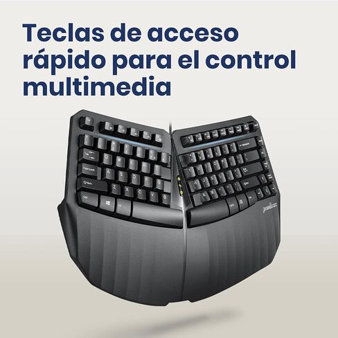 Perixx PERIBOARD-413B ES، لوحة مفاتيح سلكية مدمجة مريحة USB - 15.75x10.83x2.17 بوصة تصميم TKL - أسود - تصميم إسباني... in Saudi Arabia