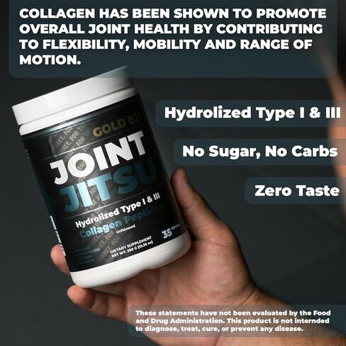 مكمل جولد بي جي جي كولاجين جيتسو - مكمل بروتين مسحوق الكولاجين من النوع الأول والثالث المهدرج لرياضيي جيو جيتسو (35 حصة) in Kuwait