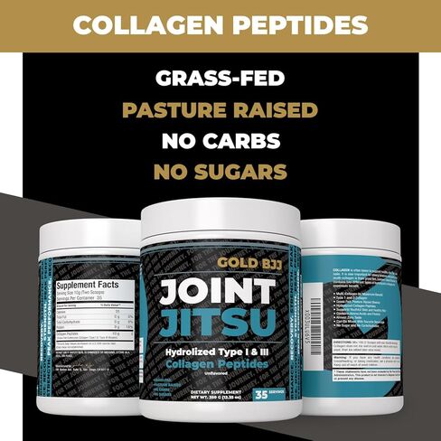 مكمل جولد بي جي جي كولاجين جيتسو - مكمل بروتين مسحوق الكولاجين من النوع الأول والثالث المهدرج لرياضيي جيو جيتسو (35 حصة) in Kuwait
