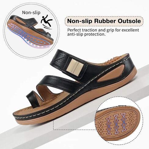 FUDYNMALC Womens Sandals Wedge Shoes: Comfortable Orthopedic Sandals for Women Casual Summer Dressy Flip Flops Beach Walking Sandals in Kuwait
