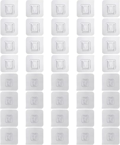 40 قطعة خطاف مزدوج الجوانب شفاف ذاتي اللصق جدار خطاف تخزين قوي للحمام والمطبخ in Kuwait