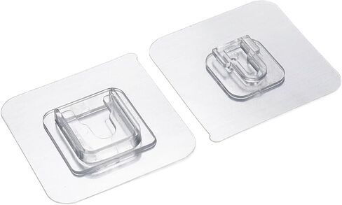 40 قطعة خطاف مزدوج الجوانب شفاف ذاتي اللصق جدار خطاف تخزين قوي للحمام والمطبخ in Kuwait