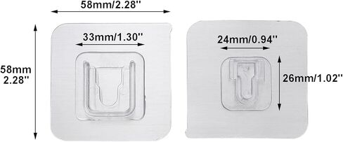 40 قطعة خطاف مزدوج الجوانب شفاف ذاتي اللصق جدار خطاف تخزين قوي للحمام والمطبخ in Kuwait