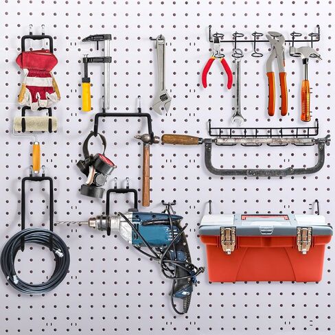 مجموعة خطافات بيجبورد معدنية مكونة من 66 قطعة، بما في ذلك خطافات وشماعات وحوامل كماشة بيجبورد وخطافات، ومنظمات إكسسوارات بيجبورد وتخزينها لغرفة الحرف اليدوية والمكتب ومنضدة العمل in Kuwait