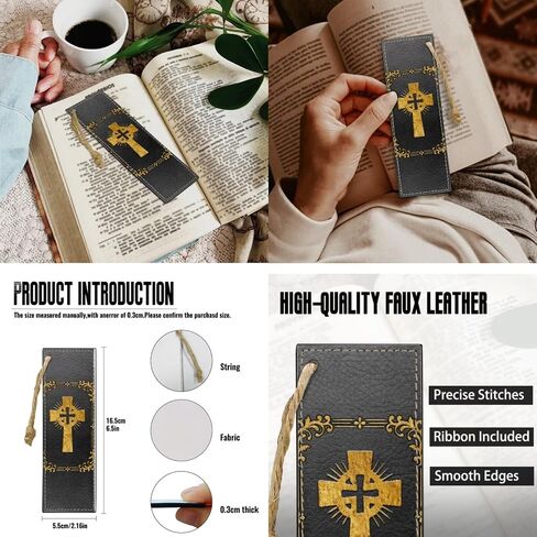 Bible Cover and Bookmarks Leather Bible Carry Case with Zipper Waterproof Church Bag for Men Women Size M-2XL in Saudi Arabia