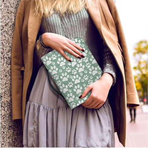 Dog Paws Print Bible Cover for Women Men Teens Girls Boys PU Leather Bible Cover Case Book Carrying Bag with Handle and Pocket Bible Organizer Pen Holder in Saudi Arabia