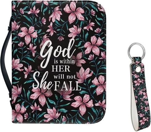Dog Paws Print Bible Cover for Women Men Teens Girls Boys PU Leather Bible Cover Case Book Carrying Bag with Handle and Pocket Bible Organizer Pen Holder in Saudi Arabia