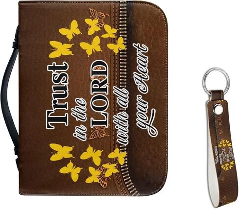 Dog Paws Print Bible Cover for Women Men Teens Girls Boys PU Leather Bible Cover Case Book Carrying Bag with Handle and Pocket Bible Organizer Pen Holder in Saudi Arabia