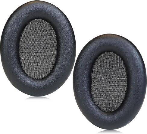 استبدال وسائد الأذن لسماعات الرأس Sony WH-1000XM3 (WH1000XM3) فوق الأذن، وسائد الأذن مع إسفنج ميموري عازل للضوضاء عالي الكثافة، جلد بروتين ناعم - أسود in Kuwait