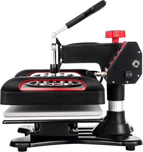 VEVOR Pro Heat Press Machine, 12 x 15 Inches, Fast Heating, 5 in 1 Combo 360 Swing Away Digital Sublimation T-Shirt Vinyl Transfer Printer with Anti-Scald Surface, Hat, Mug, Plate, ETL Listed, Black in Saudi Arabia