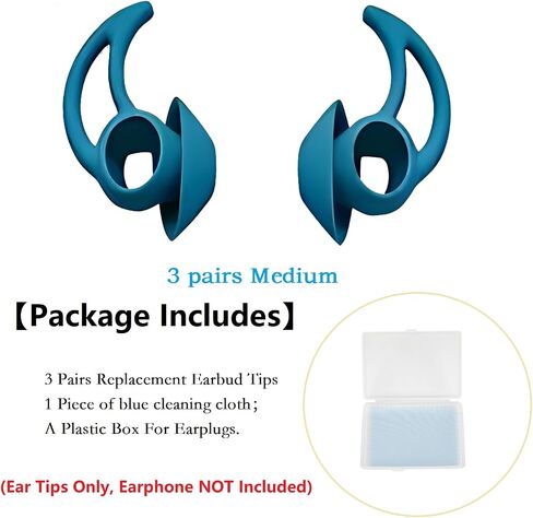 3 Pairs Earbud Tips Small，Eartips Compatible with Bose QuietComfort Earbuds and Sport Earbuds，Black in Saudi Arabia