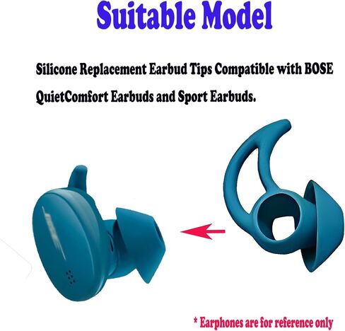 3 Pairs Earbud Tips Small，Eartips Compatible with Bose QuietComfort Earbuds and Sport Earbuds，Black in Saudi Arabia