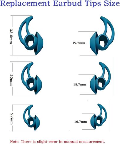 3 Pairs Earbud Tips Small，Eartips Compatible with Bose QuietComfort Earbuds and Sport Earbuds，Black in Saudi Arabia