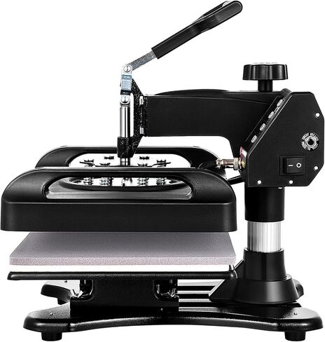 VEVOR Pro Heat Press Machine, 12 x 15 Inches, Fast Heating, 5 in 1 Combo 360 Swing Away Digital Sublimation T-Shirt Vinyl Transfer Printer with Anti-Scald Surface, Hat, Mug, Plate, ETL Listed, Black in Saudi Arabia