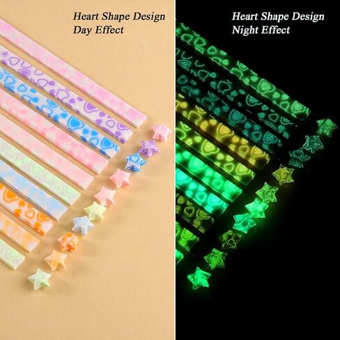 840 Sheets Luminous Origami Star Paper Strip Glow in Dark Lucky Star Paper Strips Zodiac Pattern Star Paper for Handmade Home Cards Gift, Party Decoration, Crafts Decoration in Saudi Arabia