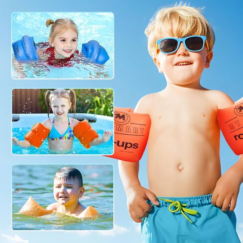 Arm Floaties for Kids 6-12 Yrs, Toddler Floaties Pool Swim Floats Inflatable Swim Arm Bands Floater Sleeves, PVC Thickened Arm Rings for Adults (6 Pack) in Saudi Arabia
