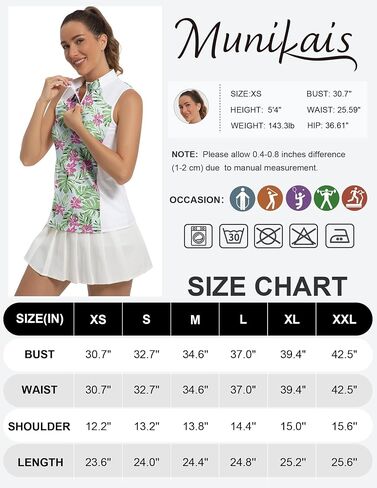 Women's Sleeveless Golf Shirts Moisture Wicking Tank Top Printed Polo Tennis Athletic Running Shirt in Saudi Arabia